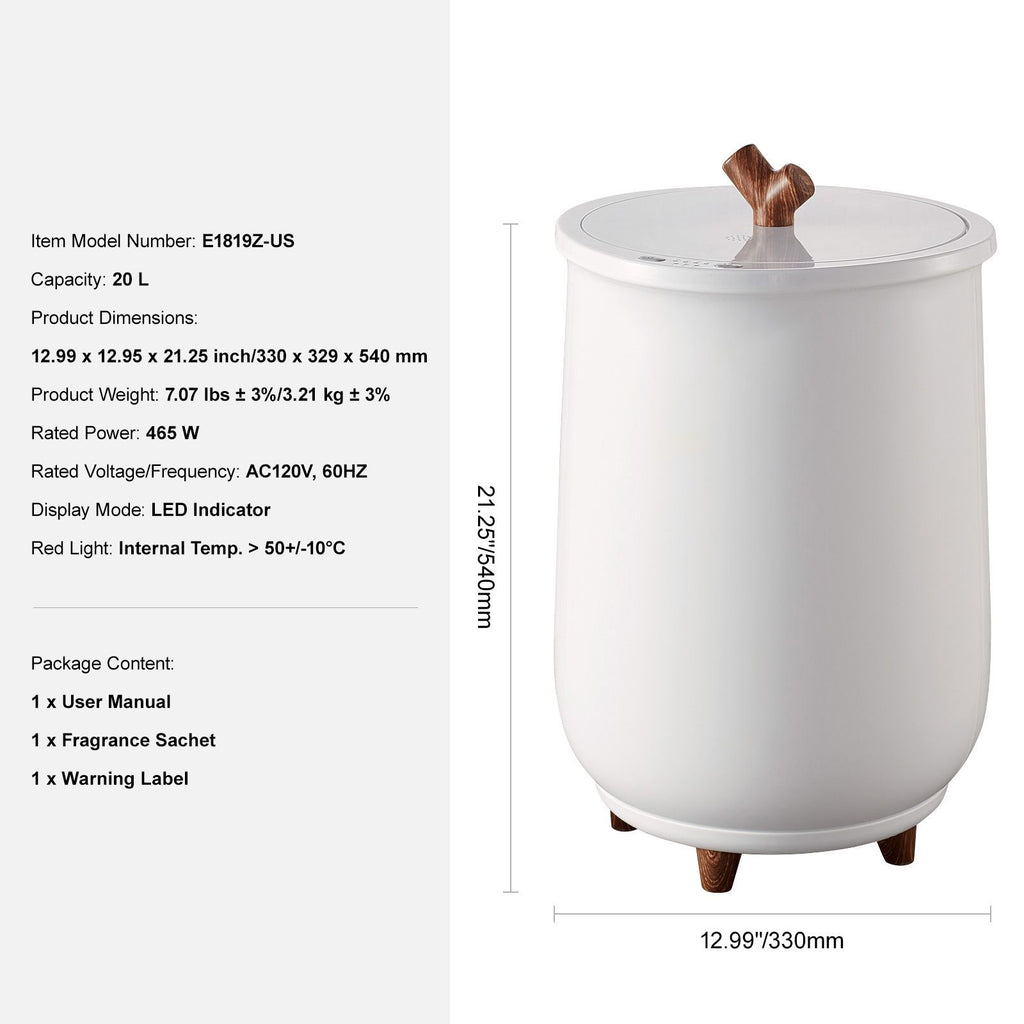 Towel Warmer Bucket, 20L Large Towel Warmer for Bathroom, Auto Shut Off Towel Heater with 4-Level Timer Fits up to Two 40"x70" Oversized Towels, Bathrobes, Blankets, ETL & FCC Certified
