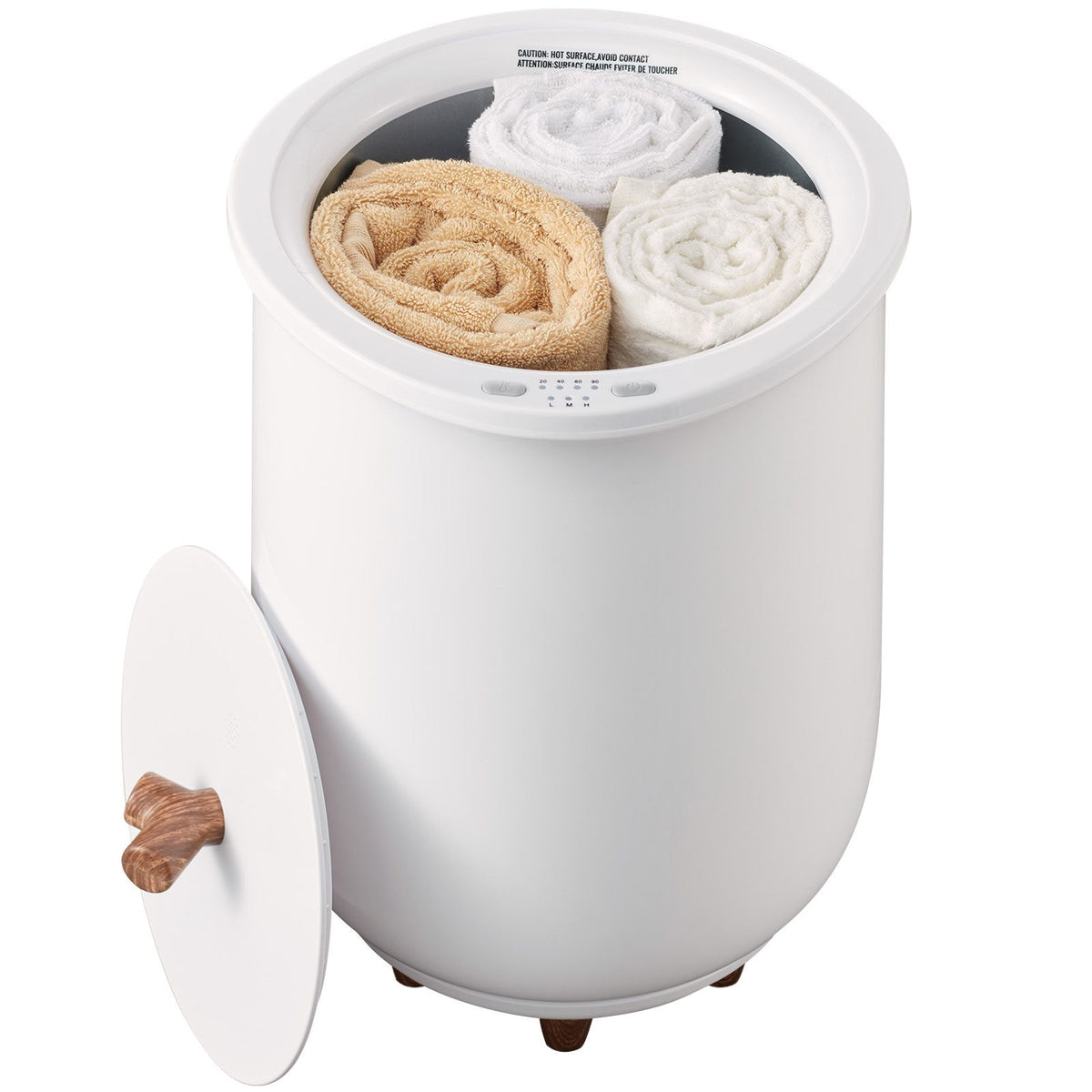 Towel Warmer Bucket, 20L Large Towel Warmer for Bathroom, Auto Shut Off Towel Heater with 4-Level Timer Fits up to Two 40"x70" Oversized Towels, Bathrobes, Blankets, ETL & FCC Certified