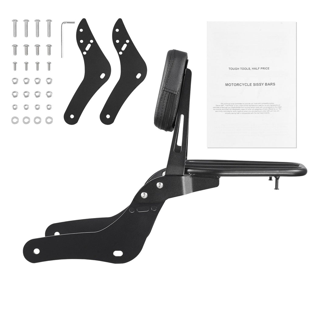 Motorcycle Backrest Sissy Bar with Luggage Rack for Honda Rebel 2017-2022