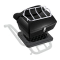 Motorcycle Top Case, Universal Durable PP Material Motorbike Tail Box with Reflective Panel, 48L Waterproof Detachable Motorcycle Top Box with Multi-Hole Base, Fit for 99% of Motorcycle Frames