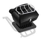 Motorcycle Top Case, Universal Durable PP Material Motorbike Tail Box with Reflective Panel, 48L Waterproof Detachable Motorcycle Top Box with Multi-Hole Base, Fit for 99% of Motorcycle Frames