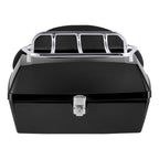 Motorcycle Top Case, Universal Durable PP Material Motorbike Tail Box with Reflective Panel, 48L Waterproof Detachable Motorcycle Top Box with Multi-Hole Base, Fit for 99% of Motorcycle Frames
