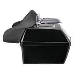 Motorcycle Top Case, Universal Durable PP Material Motorbike Tail Box with Reflective Panel, 48L Waterproof Detachable Motorcycle Top Box with Multi-Hole Base, Fit for 99% of Motorcycle Frames
