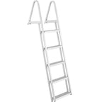 Removable Dock Ladder 5 Steps, 159 kg Load Capacity, Pontoon Boat Ladder with 4'' Wide Step & Nonslip Design for Ship/Lake/Pool/Marine Boarding
