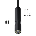 Endoscope Camera with Light, 1920P HD Borescope for Android & IOS, 8 LED Lights Inspection Camera with 5m Semi-Rigid Cable, 2X Zoom, IP67 Waterproof Snake Scope Camera for Auto, Plumbing