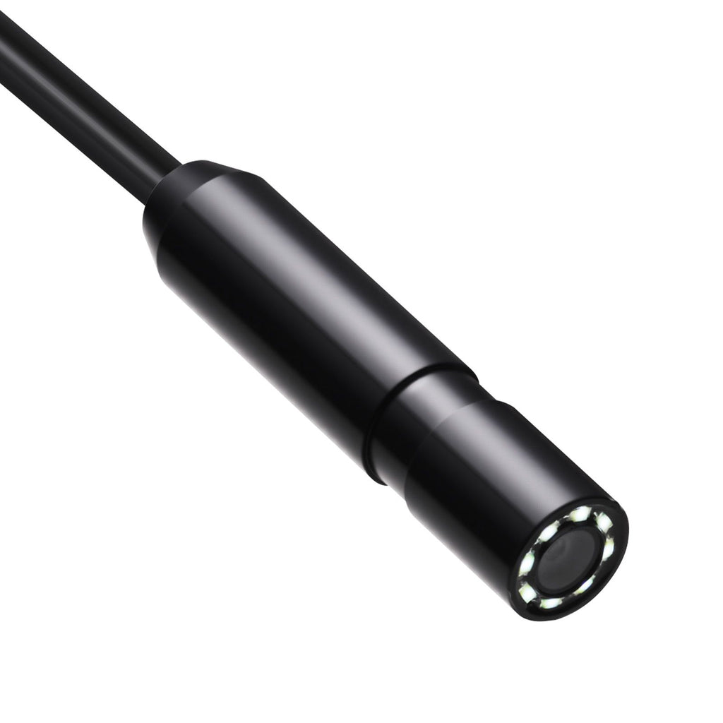 Endoscope Camera with Light, 1920P HD Borescope for Android & IOS, 8 LED Lights Inspection Camera with 5m Semi-Rigid Cable, 2X Zoom, IP67 Waterproof Snake Scope Camera for Auto, Plumbing