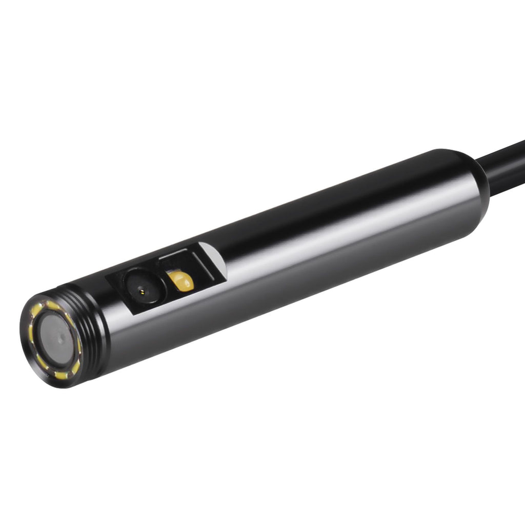 Endoscope Camera with Light, 1920P HD Borescope for Android & IOS, 8 LED Lights Inspection Camera with 5m Semi-Rigid Cable, 2X Zoom, IP67 Waterproof Snake Scope Camera for Auto, Plumbing