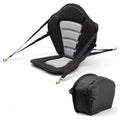 Kayak Seat, 1 Pack 12 mm Thick, Universal Paddle Board Seat with Back Support, Sit-on-Top Soft Padded Cushion with Storage Bag & Adjustable Straps for SUP, Canoe, Fishing Boat, Inflatable Kayak