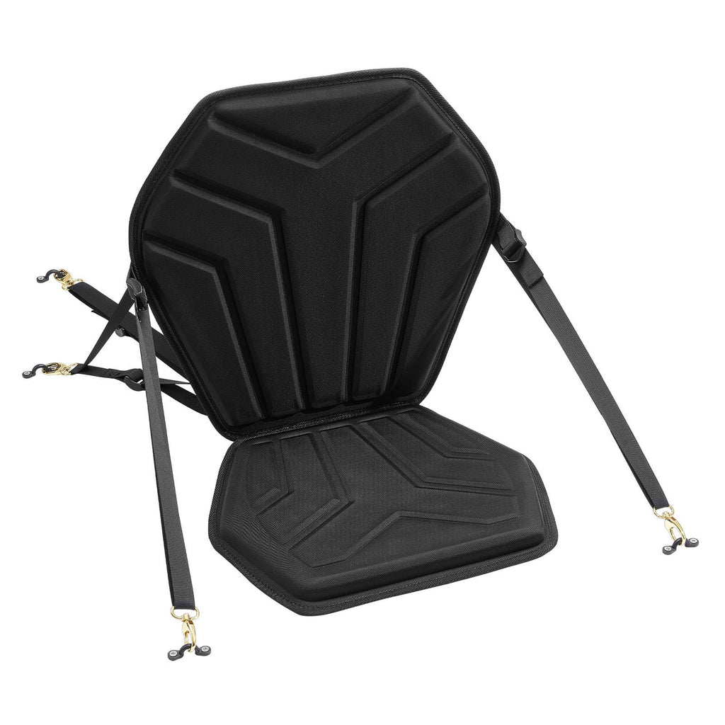 Kayak Seat, 1 Pack 31 mm Thick, Universal Paddle Board Seat with Back Support, Hexagonal Sit-on-Top Soft Padded Cushion with Storage Bag & Adjustable Straps for SUP, Fishing/Inflatable Kayak