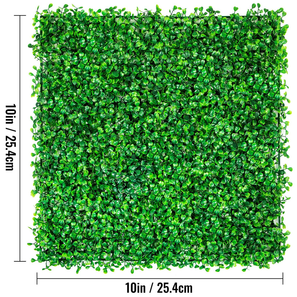 12PCS 10x10 inch Artificial Boxwood Panels, Boxwood Hedge Wall Mat,Artificial Grass Backdrop Wall, Privacy Hedge Screen UV Protected for Outdoor Indoor Garden Fence Backyard