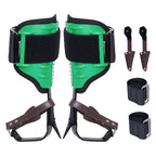 Tree Climbing Spikes, 1 Pair Alloy Steel Climbing Spurs, 350lbs Load Capacity Tree Climbing Gear with Straps and Spike Protectors, Arborist Equipment for Climbers, Hunting, Fruit Picking, Green
