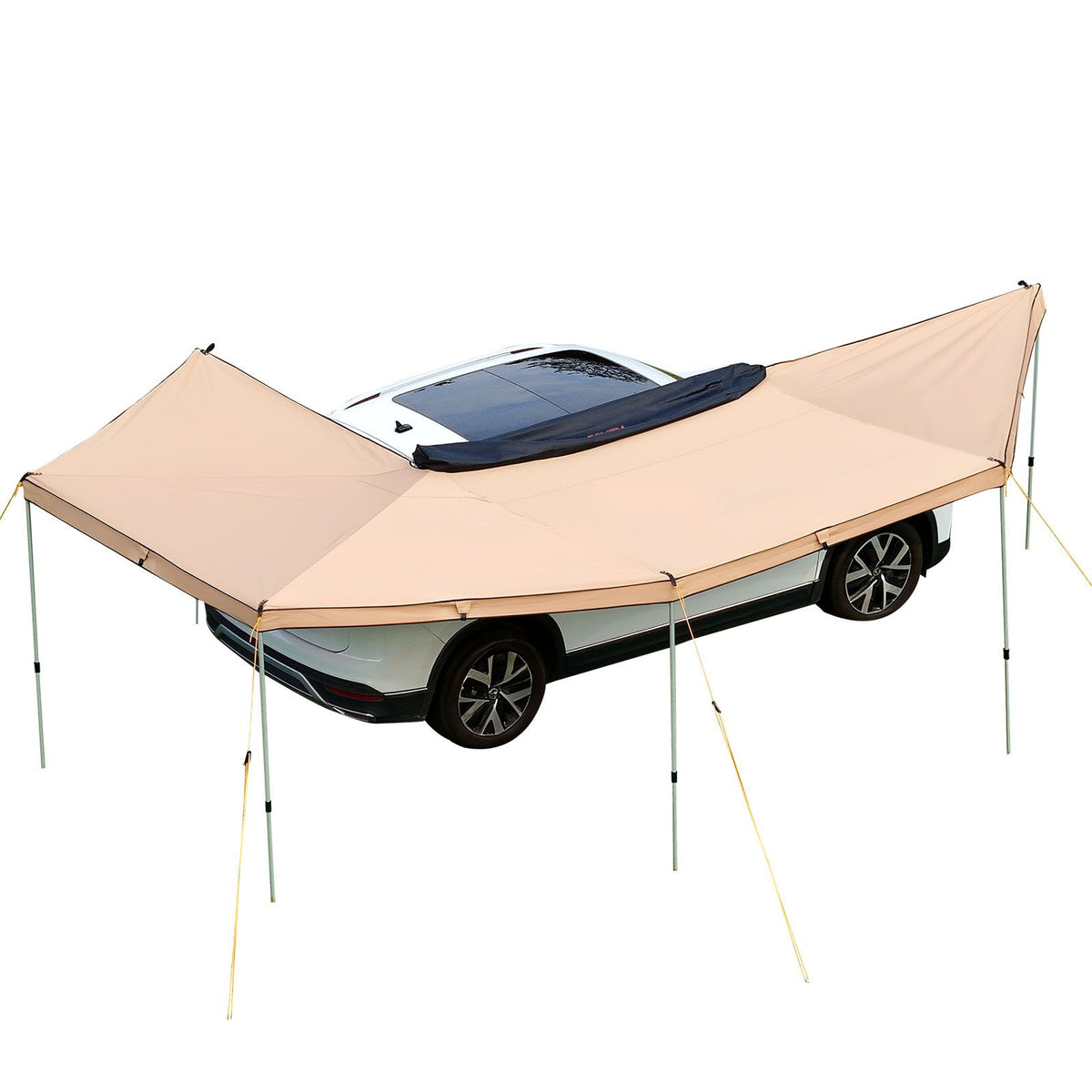 270 Degree Awning, 12.4 ㎡ Driver Side Vehicle Awning, Waterproof UV50+ Car Side Awnings with Carry Bag, All-Weather Free-Standing Overland Awnings Car Shelter for SUV Van Truck Camping