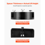 76.2 mm Front and 50.8 mm Rear Leveling Lift Kit for 2005-2021 2022 2023 Toyota Tacoma 2WD/4WD, Chassis Level Kit with 2 Front Strut Spacers, 2 Rear Lift Blocks, 4 U-Bolts, Suspension Level Kit