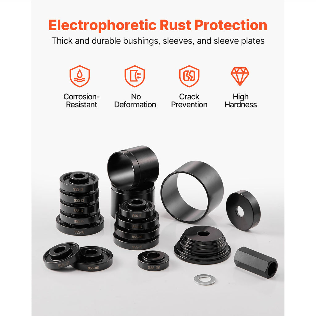 Wheel Bearing Press Kit, 23 PCS FWD Bearing Puller Tools, for Front Wheel Drive Bearing Removal and Installation, Wheel Bearing Tool with Sliding Screw, Bushings, Sleeve Plates, Storage Case
