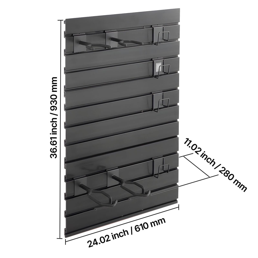 Gun Rack, Wall Mount, Tactical Rifle Shotgun Handgun Storage, Heavy-Duty PVC Panels & Steel Wall Racks, Securely Holds up to 2 Rifles & 4 Pistols, Modular Firearms Gun Gear Accessories Organizer
