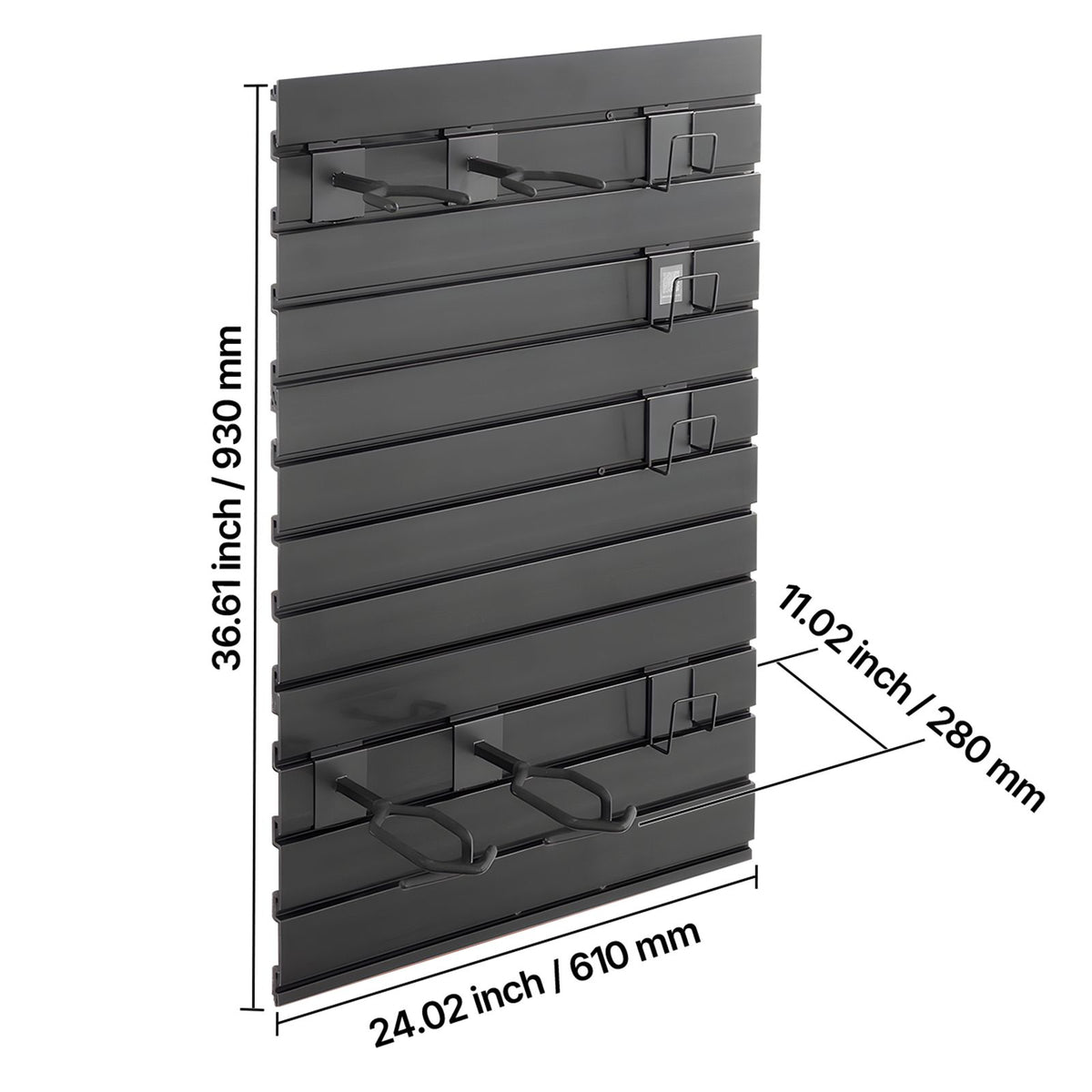 Gun Rack, Wall Mount, Tactical Rifle Shotgun Handgun Storage, Heavy-Duty PVC Panels & Steel Wall Racks, Securely Holds up to 2 Rifles & 4 Pistols, Modular Firearms Gun Gear Accessories Organizer