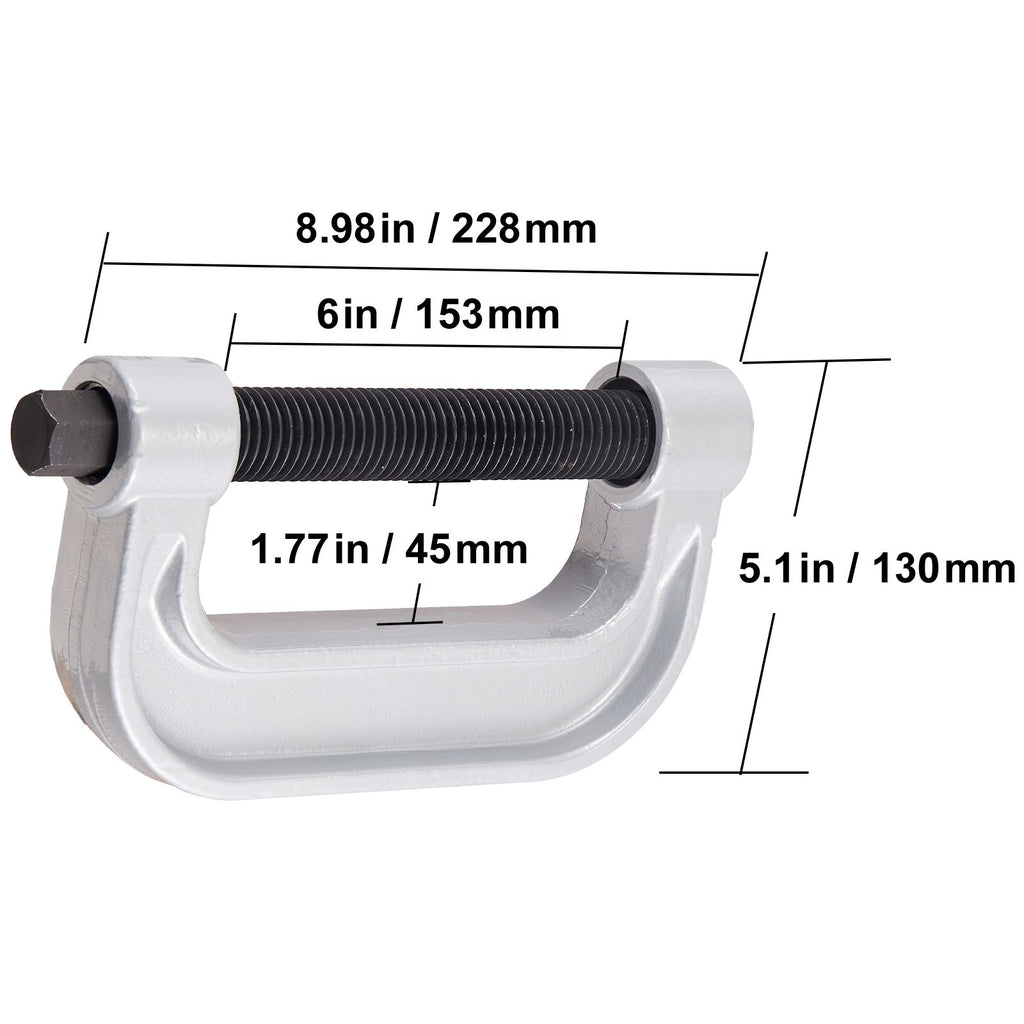 Ball Joint Press Kit, 25 pcsTool Kit, C-press Ball joint Remove and Install Tools, for Most 2WD and 4WD Cars, Heavy Duty Ball Joint Repair Kit for Automotive Repairing