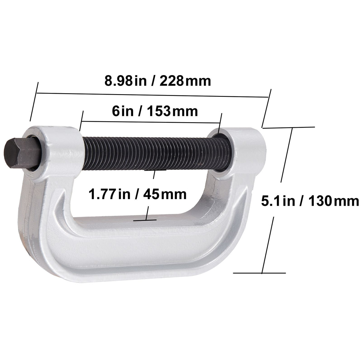 Ball Joint Press Kit, 25 pcsTool Kit, C-press Ball joint Remove and Install Tools, for Most 2WD and 4WD Cars, Heavy Duty Ball Joint Repair Kit for Automotive Repairing
