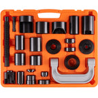 Ball Joint Press Kit, 25 pcsTool Kit, C-press Ball joint Remove and Install Tools, for Most 2WD and 4WD Cars, Heavy Duty Ball Joint Repair Kit for Automotive Repairing