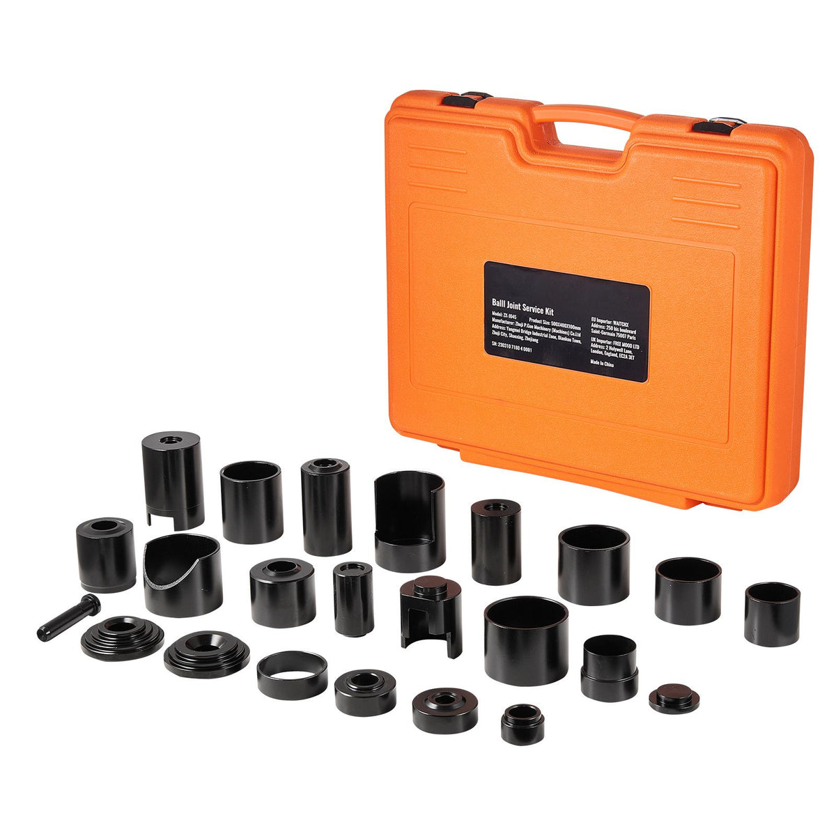 Ball Joint Press Kit, 25 pcsTool Kit, C-press Ball joint Remove and Install Tools, for Most 2WD and 4WD Cars, Heavy Duty Ball Joint Repair Kit for Automotive Repairing