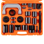 Ball Joint Press Kit, 25 pcsTool Kit, C-press Ball joint Remove and Install Tools, for Most 2WD and 4WD Cars, Heavy Duty Ball Joint Repair Kit for Automotive Repairing