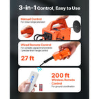 3-in-1 Electric Hoist Winch, 500 kg Capacity, 1500W Portable Electric Power Winch, 7.6 m Lifting Height, 5 m/min with Manual, Wired & Wireless Remote Control for Factory, Warehouss, Garage