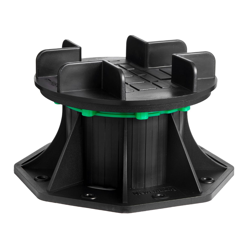 Deck Blocks 8 PCS, 2200 lbs / 997.90 kg Load Capacity Deck Support Plastic Pedestal Paver, Raising 3.54 - 4.65 inch / 90 - 118 mm, Height Adjustable Shed Foundation Base for Wood Concrete Metal