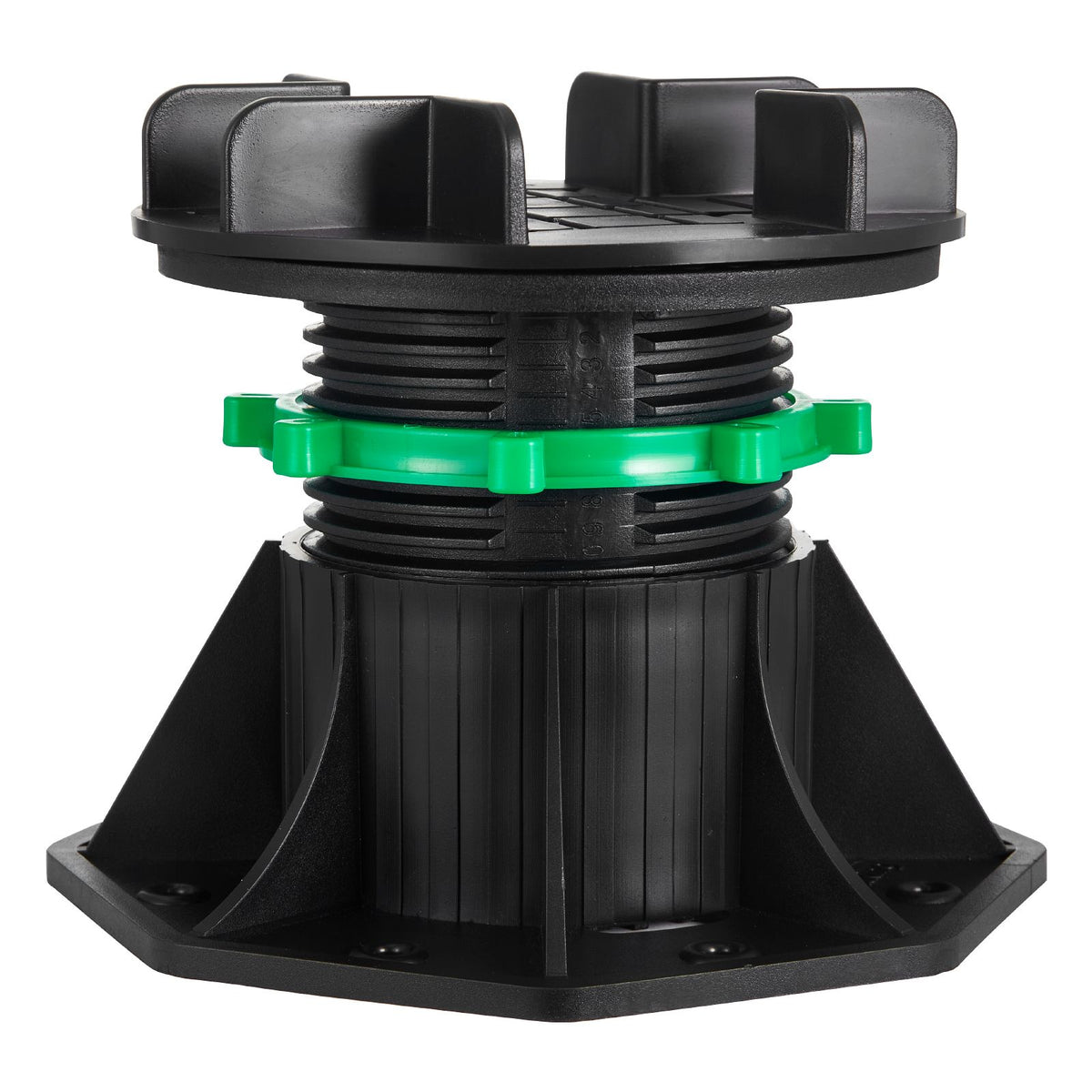 Deck Blocks 8 PCS, 2200 lbs / 997.90 kg Load Capacity Deck Support Plastic Pedestal Paver, Raising 3.54 - 4.65 inch / 90 - 118 mm, Height Adjustable Shed Foundation Base for Wood Concrete Metal