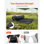 Plastic Sheeting Heavy Duty 10' x 100', 6 Mil Thick Plastic Sheeting Roll, Plastic Drop Cloth Painters Tarp, Polyethylene Covering for Crawl Space Vapor Barrier, Multi-Purpose, Black