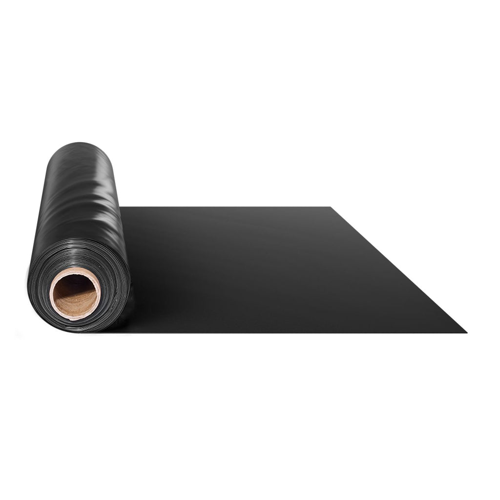 10 Mil Plastic Sheeting Heavy Duty 10' x 100', Thick Plastic Sheeting Roll, Plastic Drop Cloth Painters Tarp, Polyethylene Covering for Crawl Space Vapor Barrier, Multi-Purpose, Black