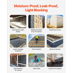 14 Mil Plastic Sheeting Heavy Duty 10' x 100', Thick Plastic Sheeting Roll, Plastic Drop Cloth Painters Tarp Covering for Crawl Space Vapor Barrier, Black and White Double-Sided, Multi-Purpose