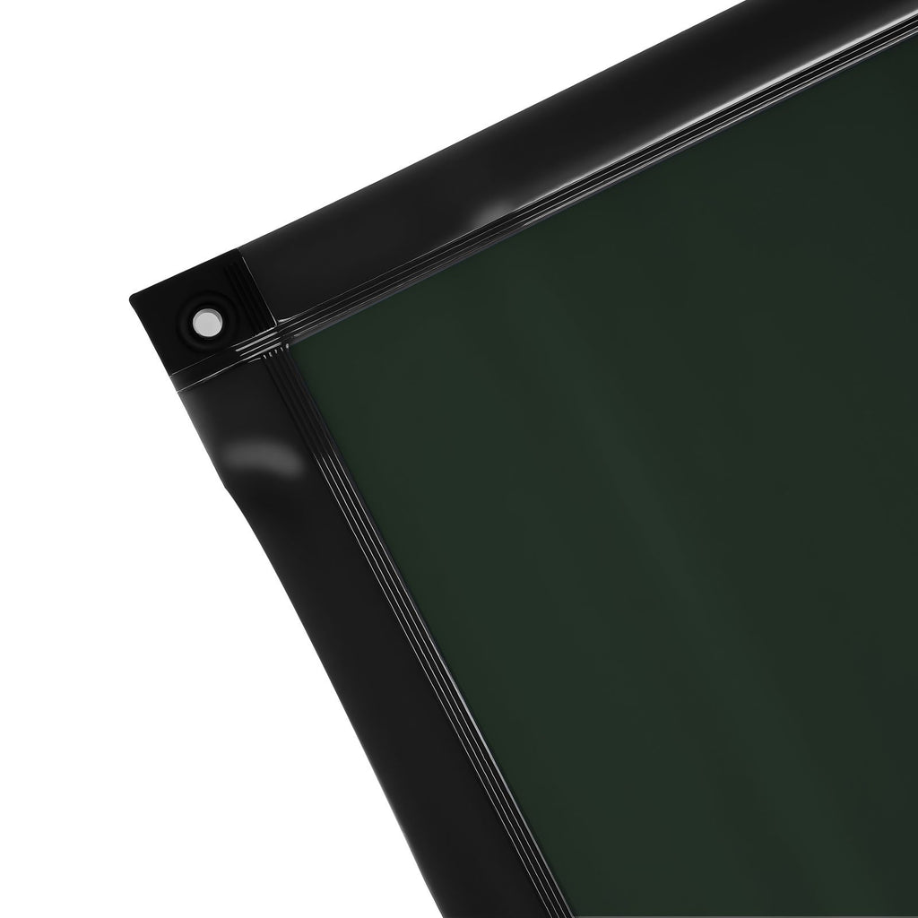 Welding Screen with Frame, 3-Panel 1.74 x 2.34m Welding Curtain Screen, Flame-Resistant Vinyl Protection Screens with 12 Wheels & 6-Level UV Protection for Workshop/Industrial Use, Dark Green