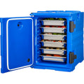 Insulated Food Pan Carrier, 90L Hot Box for Catering, Food Box Carrier with Double Buckles, Front Loading Food Warmer with Handles, Stackable End Loader for Restaurant, Canteen