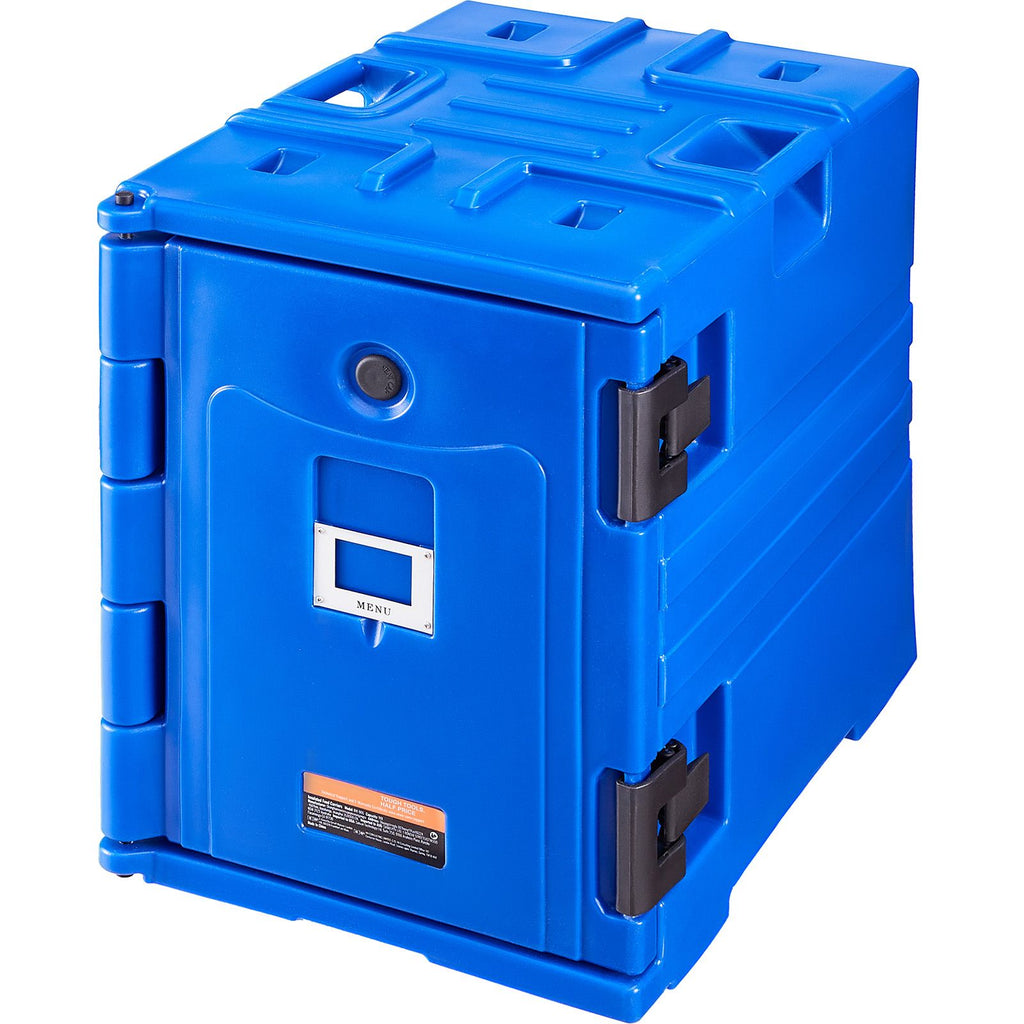 Insulated Food Pan Carrier, 90L Hot Box for Catering, Food Box Carrier with Double Buckles, Front Loading Food Warmer with Handles, Stackable End Loader for Restaurant, Canteen
