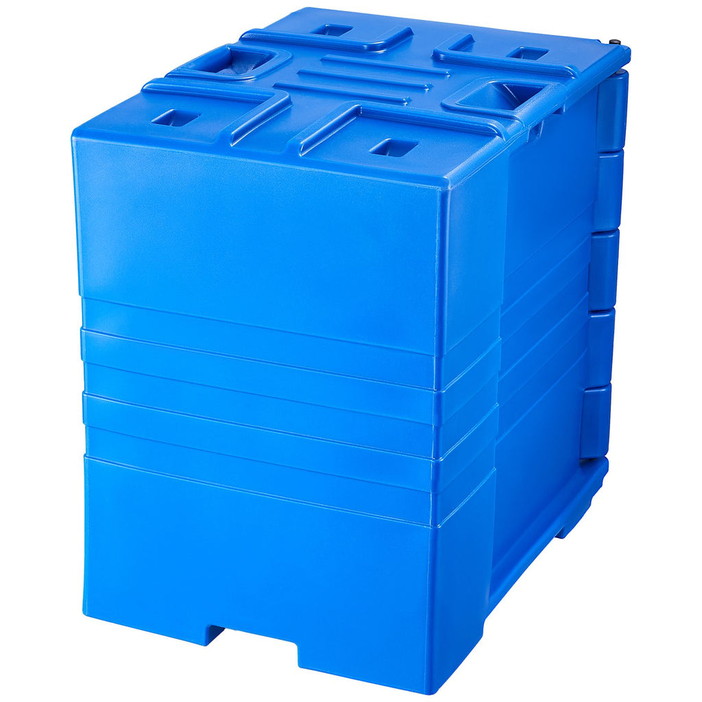 Insulated Food Pan Carrier, 90L Hot Box for Catering, Food Box Carrier with Double Buckles, Front Loading Food Warmer with Handles, Stackable End Loader for Restaurant, Canteen