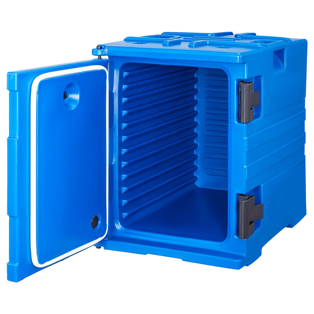 Insulated Food Pan Carrier, 90L Hot Box for Catering, Food Box Carrier with Double Buckles, Front Loading Food Warmer with Handles, Stackable End Loader for Restaurant, Canteen
