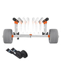 Kayak Cart, 158.8 kg Load Capacity, Kayak Trolley with 30.5 cm Inflatable PU Tires & 2 Straps, Assembles & Disassembles Within Seconds, Paddle Board Trolley for Carrying Kayaks and Canoes