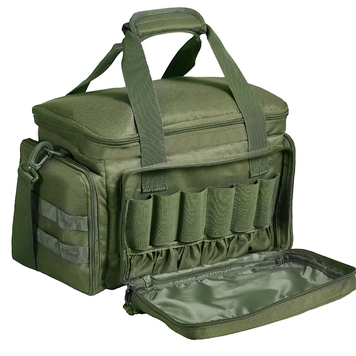 Soft Pistol Case for 4 Pistols Handgun Bag Outdoor Hunting Shooting Green