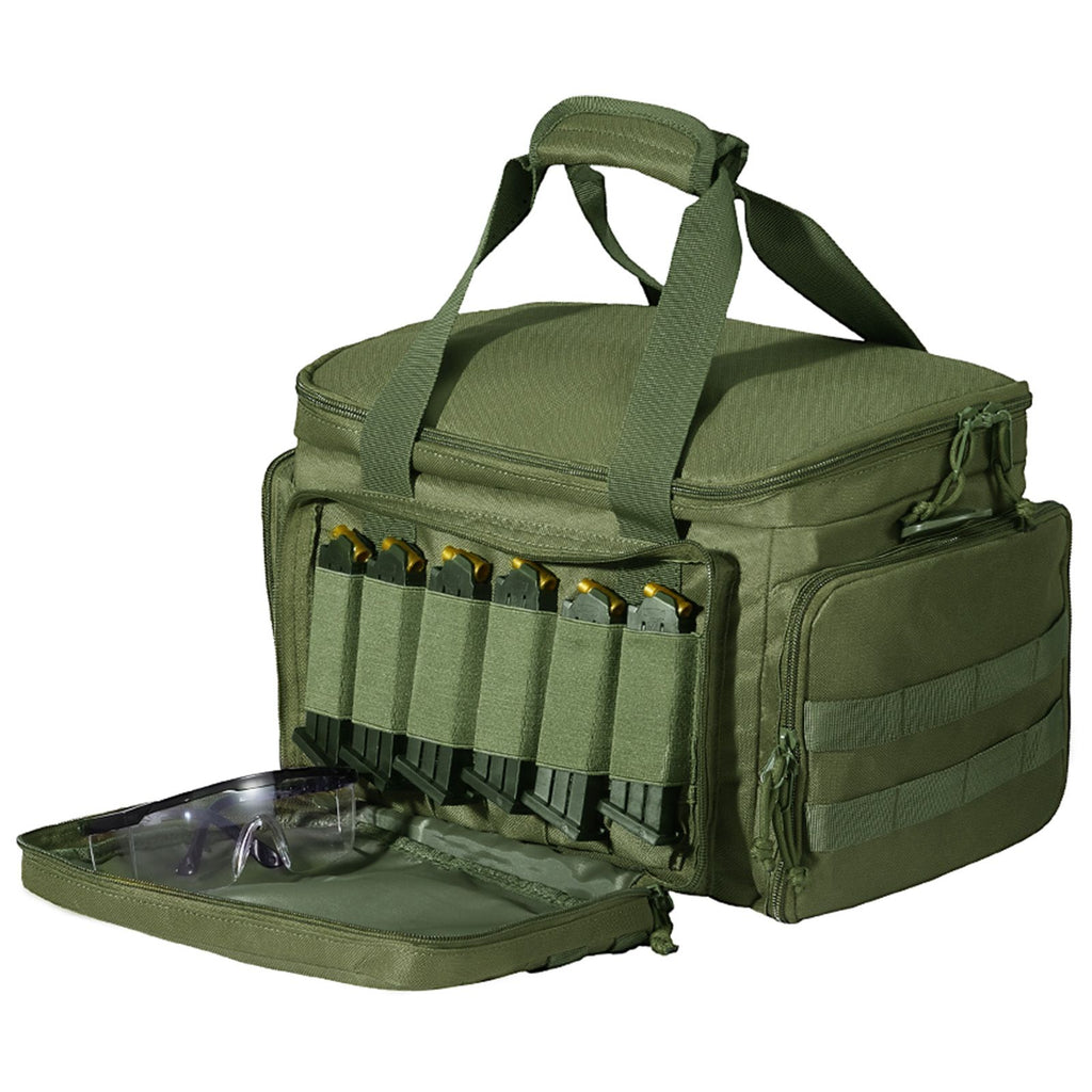 Soft Pistol Case for 4 Pistols Handgun Bag Outdoor Hunting Shooting Green