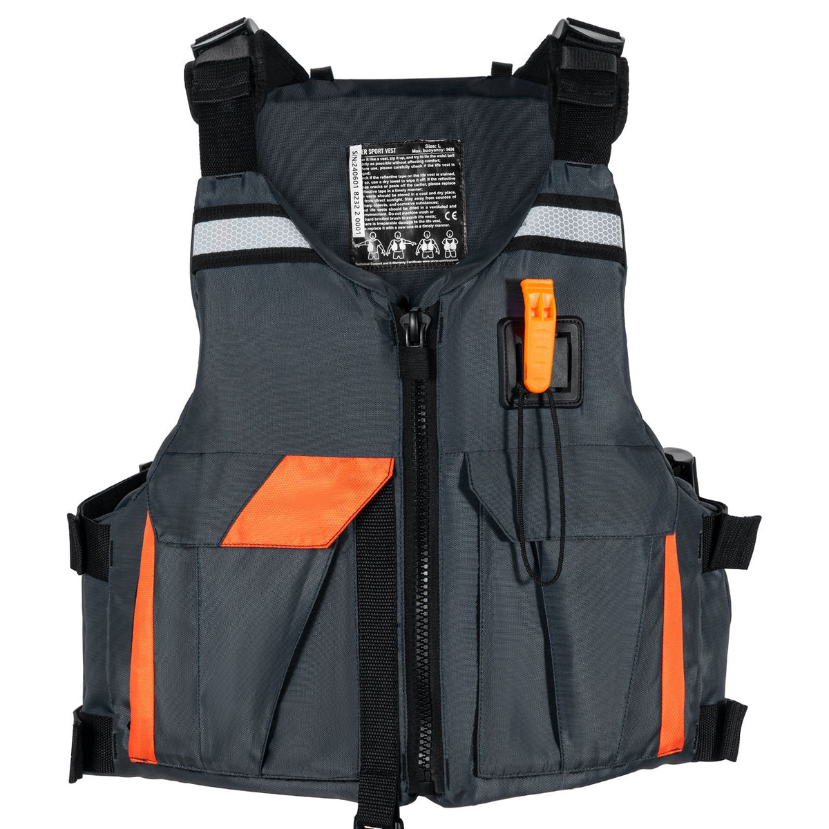 Life Vest for Watersports (PFD), Life Jacket with Waterproof Nylon & 96N Buoyancy, Life Vest/Jacket for Any Water Activity-Fishing, Kayaking, Surfing and More, Men and Women L