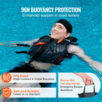 Life Vest for Watersports (PFD), Life Jacket with Waterproof Nylon & 96N Buoyancy, Life Vest/Jacket for Any Water Activity-Fishing, Kayaking, Surfing and More, Men and Women L