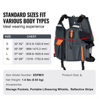 Life Vest for Watersports (PFD), Life Jacket with Waterproof Nylon & 96N Buoyancy, Life Vest/Jacket for Any Water Activity-Fishing, Kayaking, Surfing and More, Men and Women L