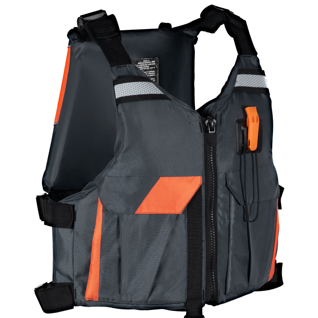 Life Vest for Watersports (PFD), Life Jacket with Waterproof Nylon & 96N Buoyancy, Life Vest/Jacket for Any Water Activity-Fishing, Kayaking, Surfing and More, Men and Women L