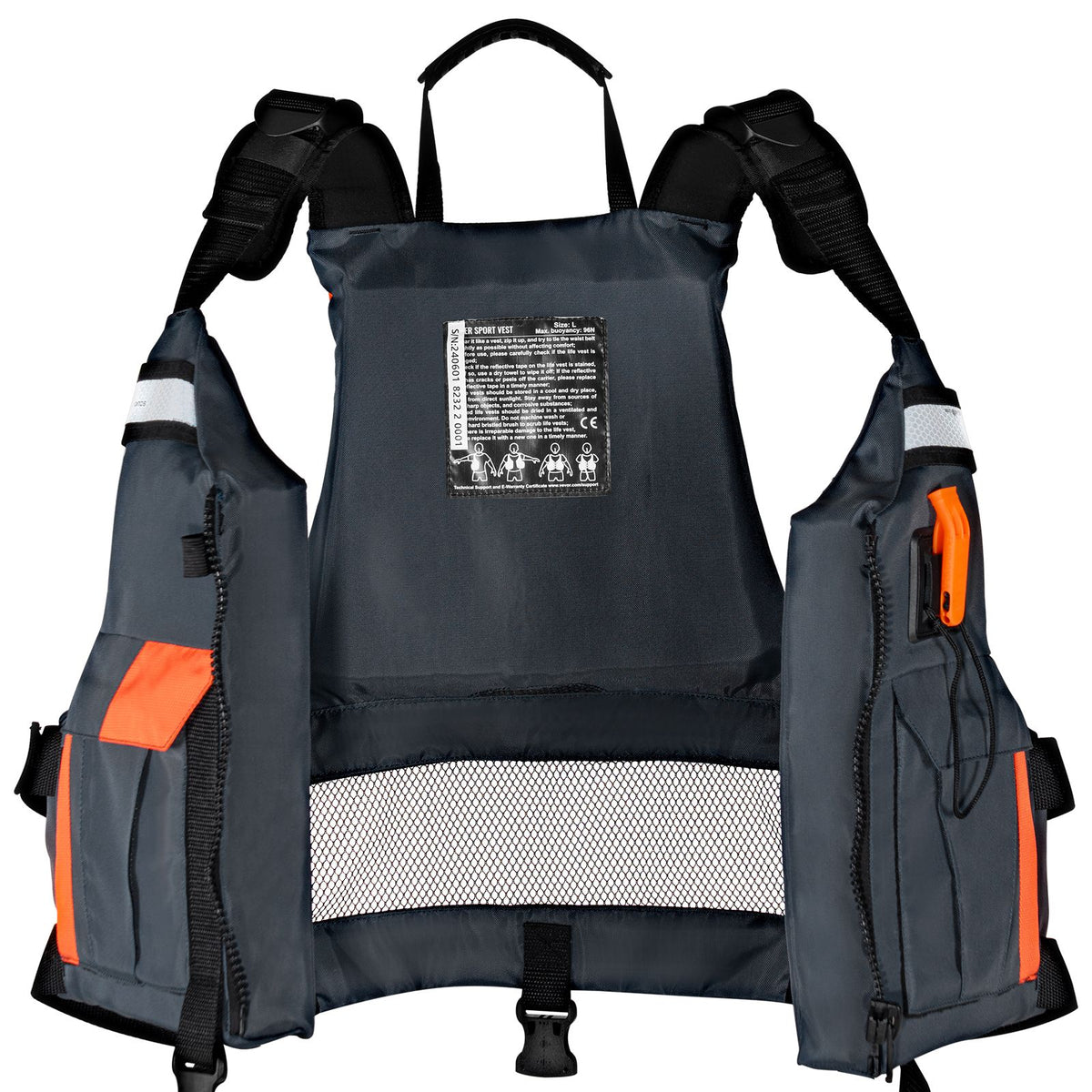 Life Vest for Watersports (PFD), Life Jacket with Waterproof Nylon & 96N Buoyancy, Life Vest/Jacket for Any Water Activity-Fishing, Kayaking, Surfing and More, Men and Women L