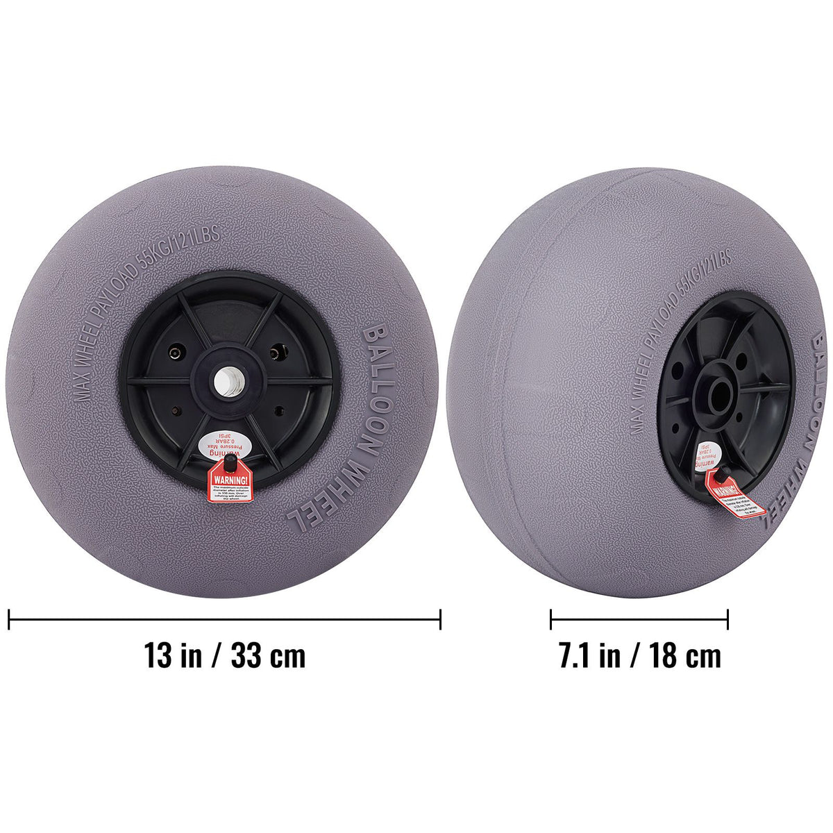 Balloon Beach Wheels Replacement Beach Tires 13" TPU 121 LBS Load Capacity