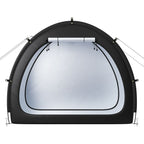 Bike Storage Tent, 1 to 2 Bikes, Outdoor Spacious Bike Storage Tent with Ventilated Window, Waterproof Fan-Shaped Bike Tent with High Strength Fiberglass & Dual Zippers, Fit for Bicycle