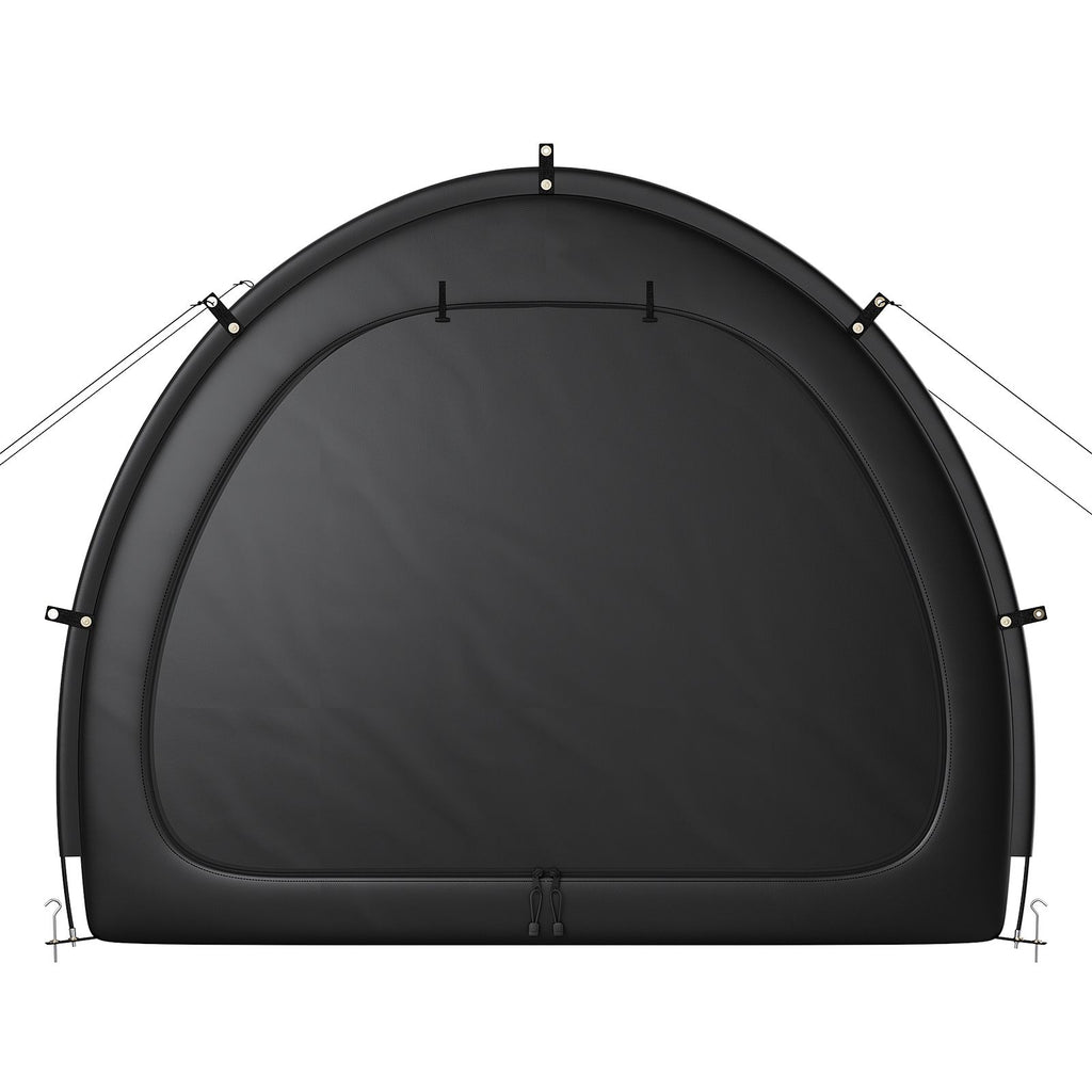 Bike Storage Tent, 1 to 2 Bikes, Outdoor Spacious Bike Storage Tent with Ventilated Window, Waterproof Fan-Shaped Bike Tent with High Strength Fiberglass & Dual Zippers, Fit for Bicycle