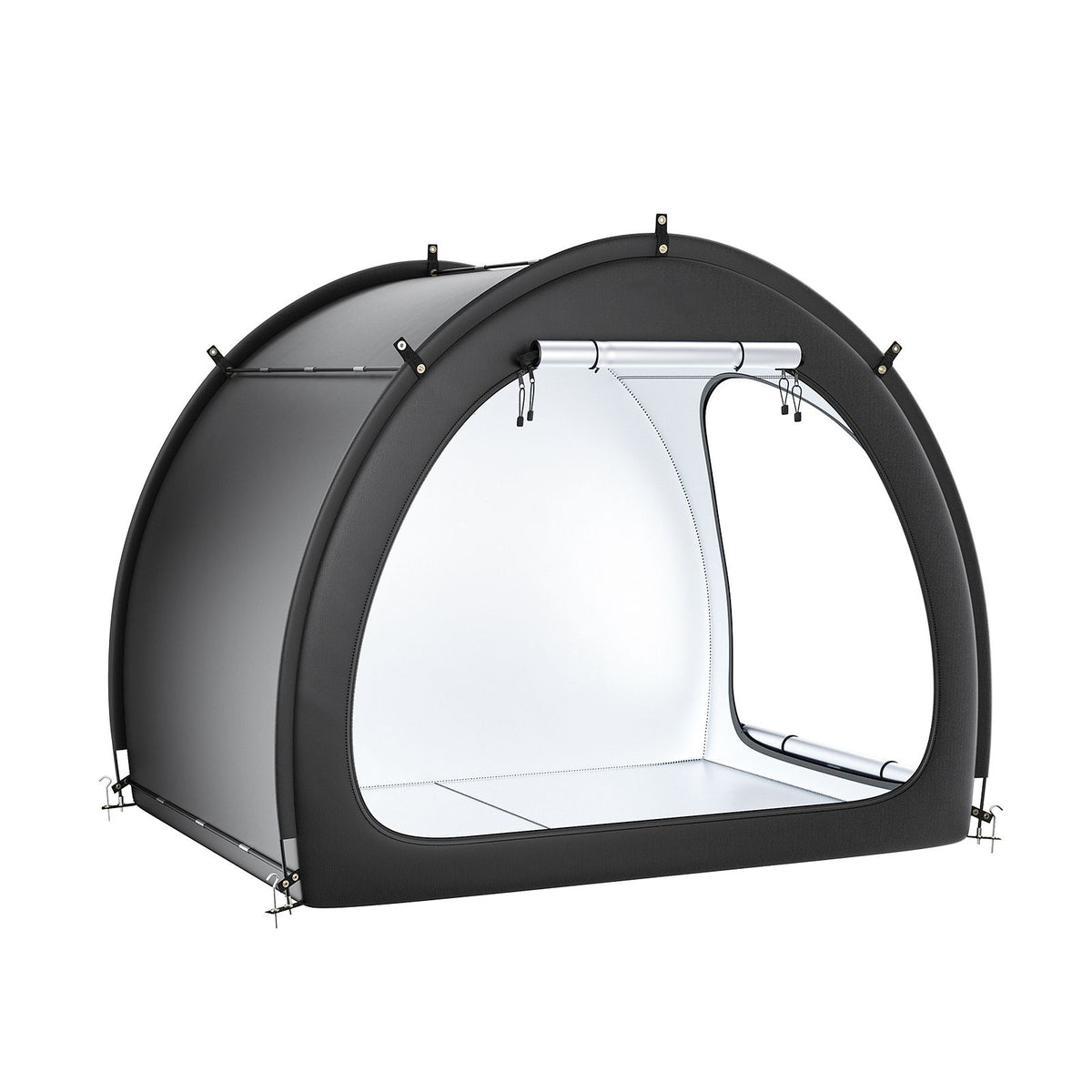 Bike Storage Tent, 4 to 5 Bikes, Outdoor Spacious Bike Storage Tent with Ventilated Window, Waterproof Fan-Shaped Bike Tent with High Strength Fiberglass & Double Door, Fit for Bicycle