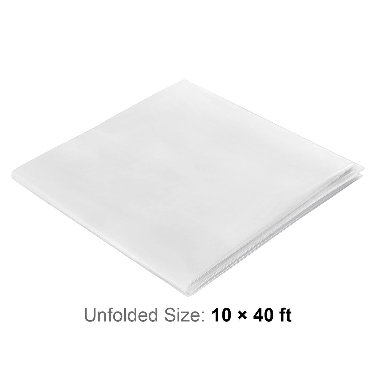 Greenhouse Plastic Sheeting 10 x 40 ft 6Mil Clear Polyethylene Film