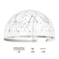 Garden Dome Tent, 3.6 x 2.2 m Outdoor Clear Bubble Tent for 4-7 Person, Weatherproof Geodesic Dome Greenhouse with Window, PVC Igloo Tents for Backyard Patios Camping Party Wedding